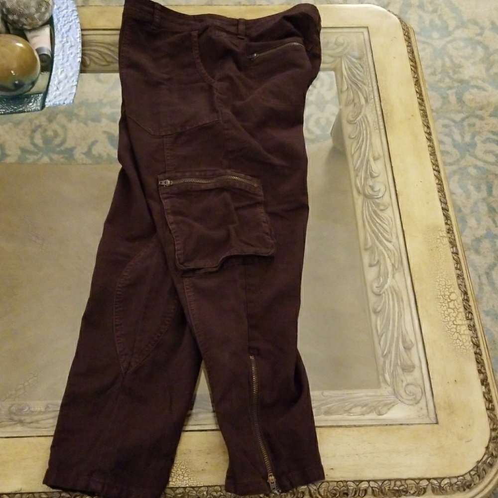 Free People Linen/Cotton capri jeans